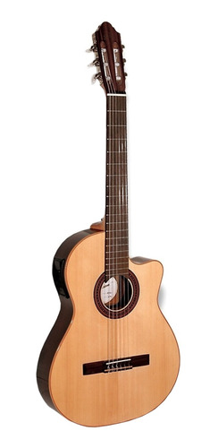 Guitarra criolla clásica Fonseca 41KEC para diestros natural brillante