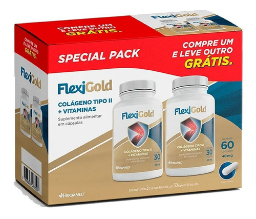 Flexigold Colágeno Tipo 2 Herbamed 60 Caps 40mg