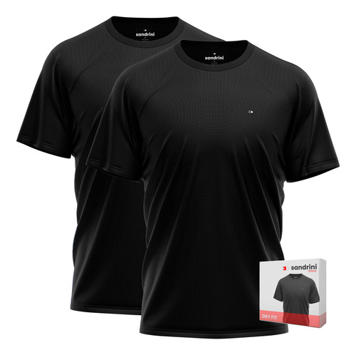 Kit 2 Camisas Masculina Academia Esporte Dry-fit Sandrini 