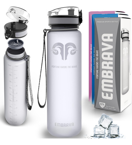 La Mejor Botella De Agua Deportiva Embrava - 32 Oz Grande -