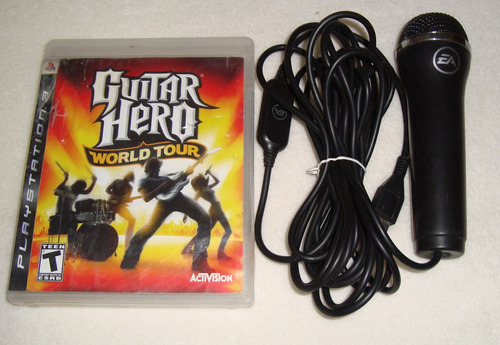 Guitar Hero World Tour Con Microfono - Usado Detalles