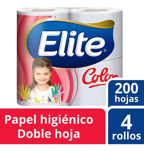 4x Rollos Papel Higiénico Elite® 287 Hojas Dobles C/u