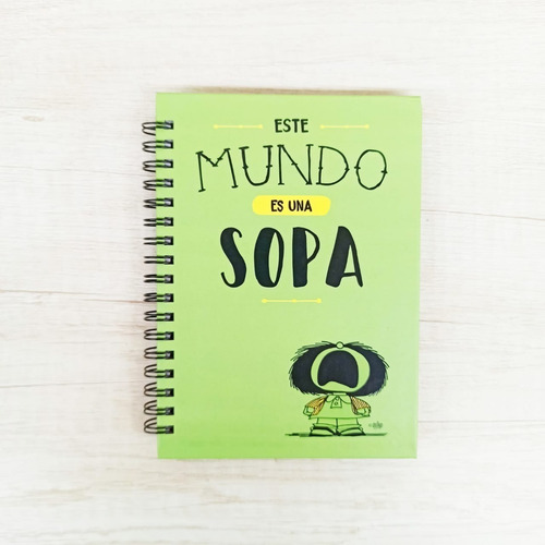 Imagen 1 de 3 de Cuaderno A6 Rayado Mafalda El Feminismo Verde - Tapa Dura