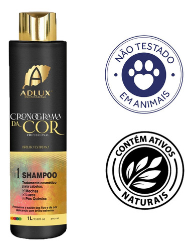 Cronograma Da Cor Adlux Pos Progressiva Cabelos Coloridos 1l