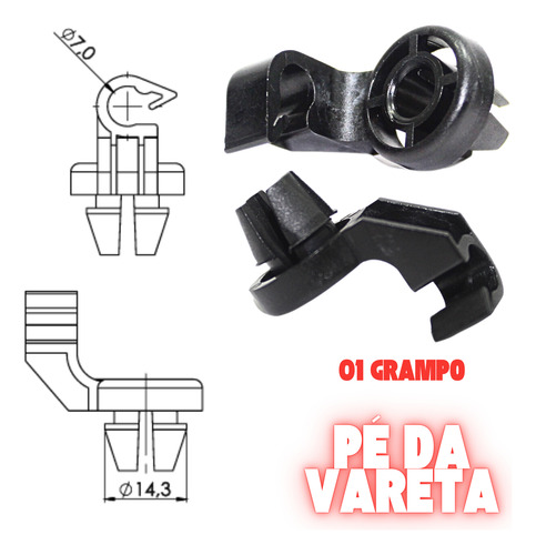 Grampo Presilha Haste Vareta Capo Fiat Idea Adventure 06/16
