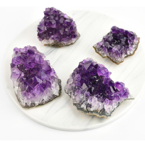 3 Amatista Natural Geoda Druzy Cristal Grupo Espécimen