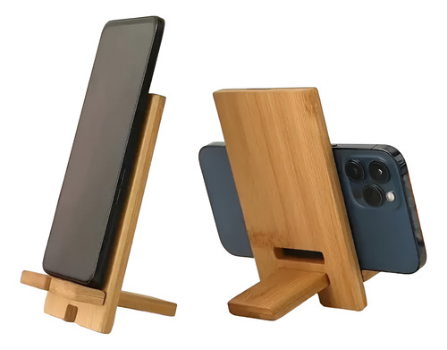 Soporte Base De Madera Para Celular Y Tablet