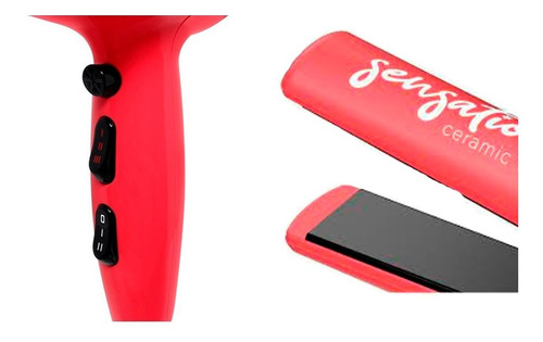 Imagem 2 de 6 de Kit Secador E Prancha Chapinhas Cabelo Ceramic Ion Promoção