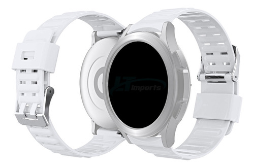 Pulseira Silicone Lt20 Para Samsung Galaxy Watch 6, 5 E 4 Cor Branco