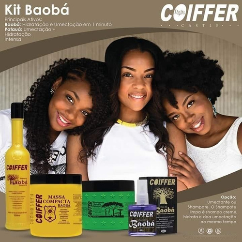 Imagem 2 de 6 de Kit Cliente Baobá Coiffer - Umectante Para Cabelos Afro