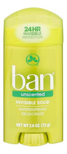 Ban Desodorante Antitranspirante Invisible Sin Perfume 73 Gr