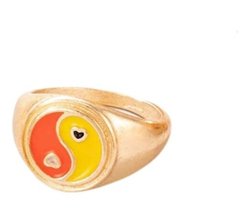 Anillo Chunky Rings Yin Yang Corazones Y2k Aesthetic 