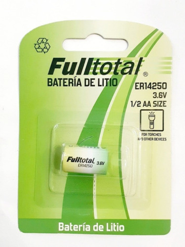 Pila Batería Litio 1/2aa Er14250 3.6v Fulltotal 14250