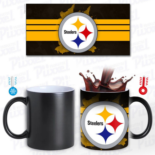 Taza Mágica Nfl Pittsburgh Steelers Personalizada Envío Full