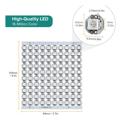 Led Pixel Rgb Direccionables Para Arduino 100 Unidades
