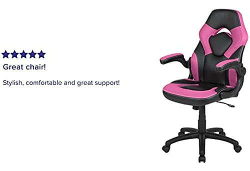 Flash Furniture X10 - Silla Giratoria De Policarbonato Ergo. Color Rosado