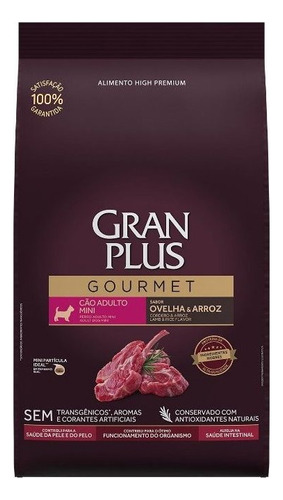 Ração Gran Plus Cão Gourmet Adulto Mini Ovelha E Arroz 3kg