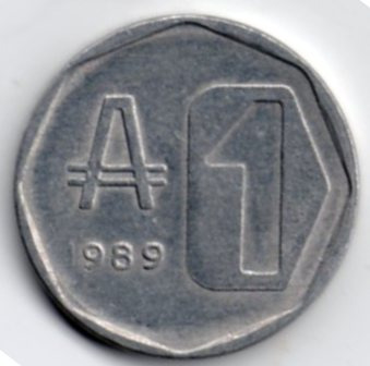 Moneda 1 Austral Año 1989