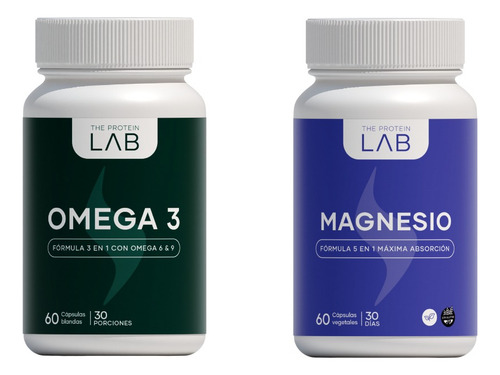 Cápsulas De Magnesio 5 En 1 400mg + Omega 3 The Protein Lab Sabor Sin Sabor