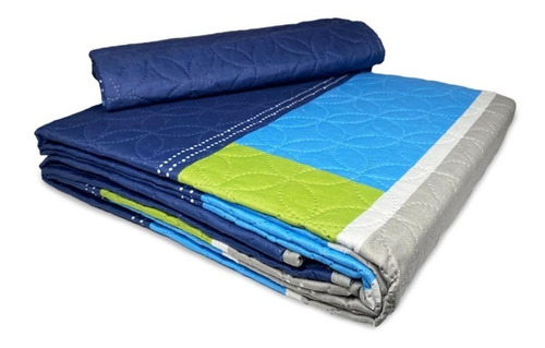 Juego Cubrecama Quilt Estampado Da Vinci 1,5 Plazas Doral