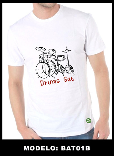 Playera Personalizada Baterista Musica Musico Bateria Drum