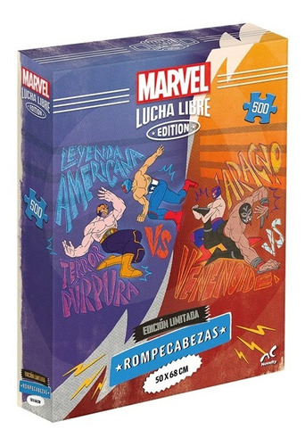 Rompecabezas 500 Piezas Marvel Lucha Libre Novelty