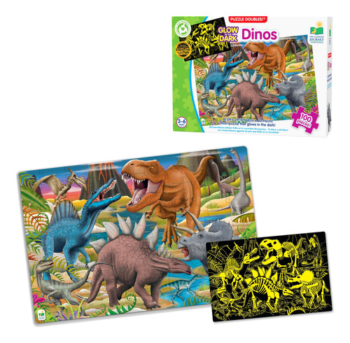 Puzle The Learning Journey, Dinosaurios Que Brillan En La Os