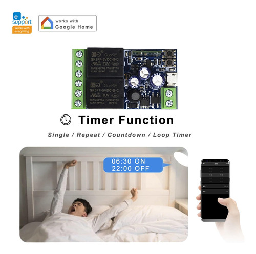 Ewelink - Módulo De Relé Inteligente Inalámbrico Wifi 5v/12v