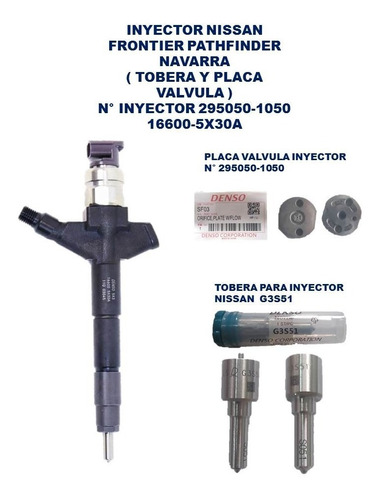 Inyector 29550-1050 Tobera  G3s51 Y Placa Valvula  