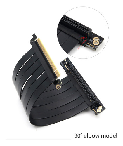 Cable De Extensión De Tarjeta Gráfica Pci-e 3.0 16 X 90 Grad