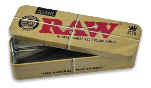 Raw Lata Rectangular Tin Cone Caddy Prerolled 110 Mm. Slim