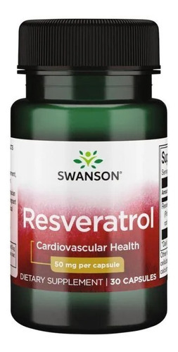 Resveratrol Swanson 50 mg 30 cápsulas, sabor insípido