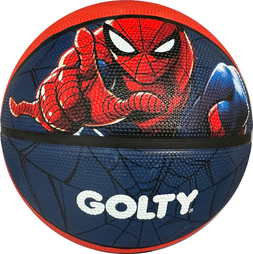 Balón De Baloncesto Golty Competicion Marvel Spiderman #5 Color Naranja