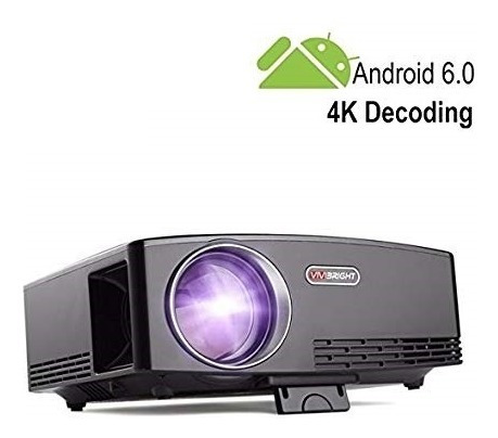 Proyector Led Gp80up 1800lm Hdmi Usb Vga , Android 6.0 Wifi