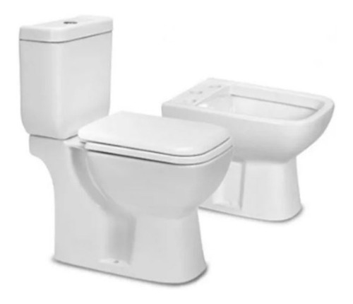 Imagen 2 de 10 de Combo Baño Sanitarios Loza Griferia Ibiza Lever Metal Cromo