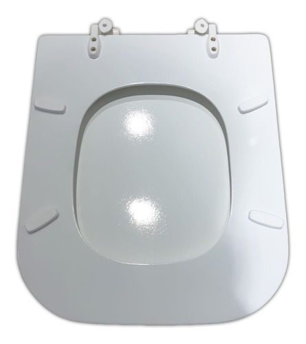Asiento Inodoro Cuadrado Báltico De Olmos Mdf Blanca Mrn