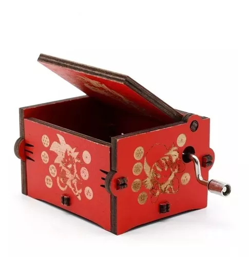 Dragão vermelho bola caixa de música manivela caixa musical de madeira  esculpida presentes musicais, jogar dragon ball z-tapion tema figura  brinquedo - AliExpress