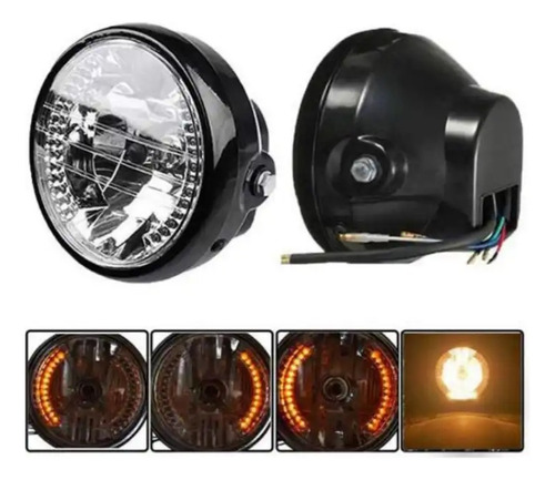 Foco Delantero Para Moto Ojo De Ángel Alta/baja Luz Posicion