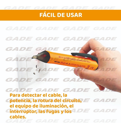 Imagen 4 de 7 de Buscapolo Detector De Voltaje Inductivo Digital Vd03 Luz