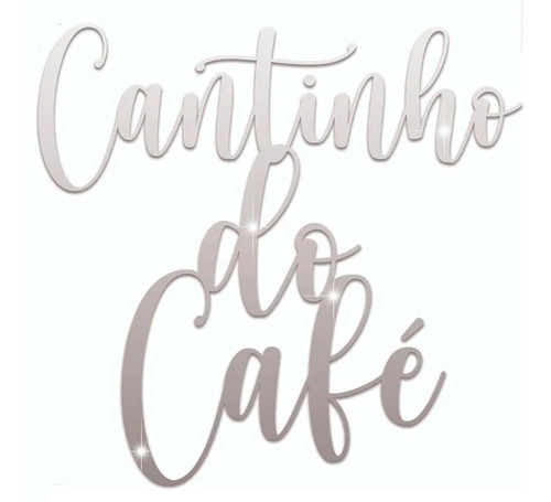 Espelho Cantinho Do Café Em Acrílico Sala Cozinha Moldura Espelhado