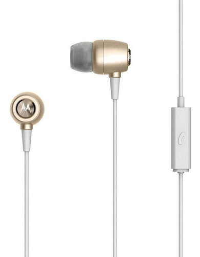 Audifonos Motorola Earbuds Metal 3.5mm Ip54 In-ear Sh009 Color Dorado