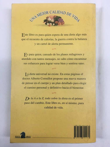 Cormillot Todo Sobre La Dieta De La A A La Z. Libros Usados (Usado)
