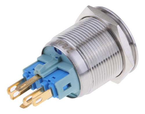Interruptor De Botón Led De 12v Azul 22 Mm