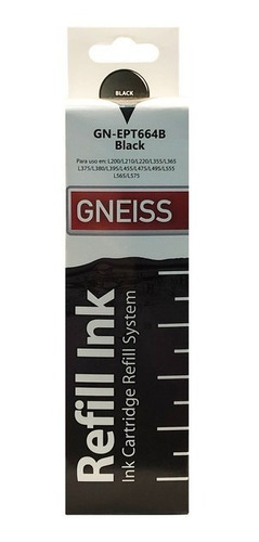 Tinta P/epson Generica Gneiss Negro