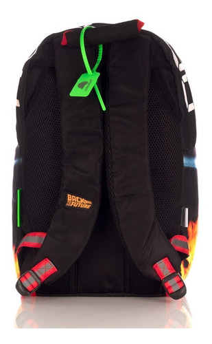Mochila Back To The Future Original Backpack Nueva Color Negro Diseño de la tela Nylon (Hot Transfer)