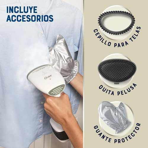 Imagen 7 de 7 de Vaporizador De Prendas De Mano Plegable Gcstfs200 Color Blanco