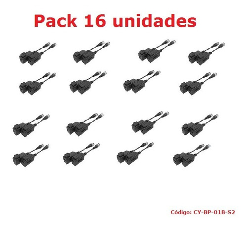 Imagen 2 de 10 de Balun Pasivo Por Bornera A Presión X 16 Unidades Apto Cámara