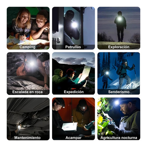 Linternas Frontales Led Recargables + Linternas Xpe+cob De Cabeza Usb 2000 Lúmenes, Linternas Frontales Ajustables Y Portátiles Para Equitación, Senderismo, Camping Y Otras Actividades Al Aire Libre