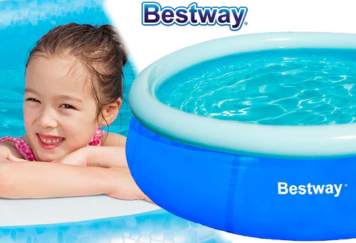 Piscina Inflável Fast Set 1.000l 1,68m X 51cm Bestway Cor Azul