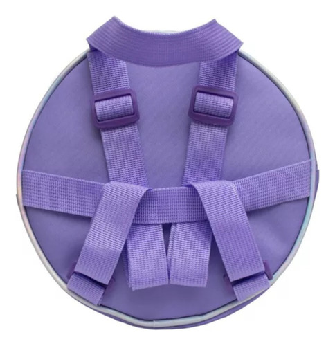Mochila Infantil Com Rodinha Snowy Estojo E Lancheira Cor Lilás Desenho Do Tecido Lisa Gliter